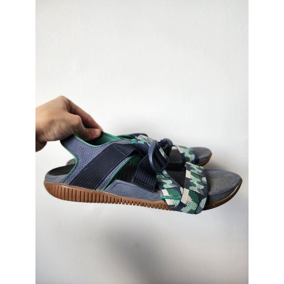 Chaco green navy blue geo print strappy sandal 7 men main image 4